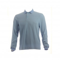 POLO ML BLEU CIEL 1 FACE COTON / 1 FACE POLY