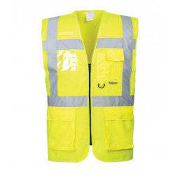 GILET HAUTE VISIBILITE CLASSE II ZIPPE + POCHE TEL