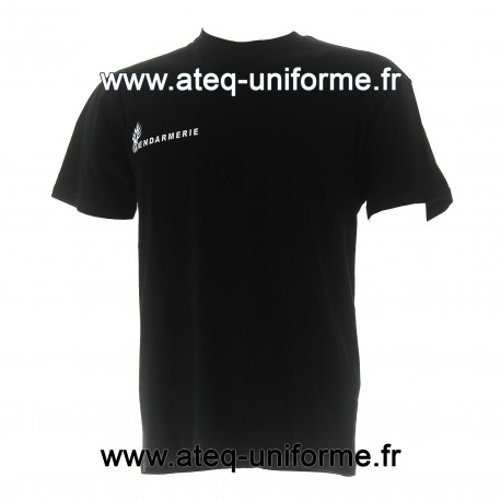 Tee shirt GENDARMERIE coton noir