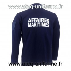 POLO ML BLEU MARINE 1 FACE COTON / 1 FACE POLY AFFAIRE MARITIME