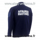 POLO ML BLEU MARINE 1 FACE COTON / 1 FACE POLY AFFAIRE MARITIME