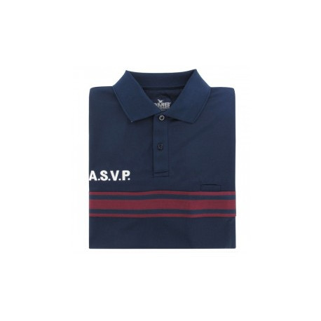 LOCATION POLO MANCHES LONGUES POLY COTON BANDES BORDEAUX