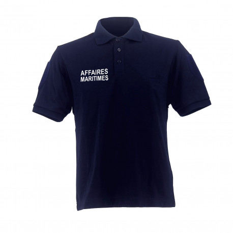 POLO MC BLEU MARINE 1 FACE COTON / 1 FACE POLY AFFAIRE MARITIME