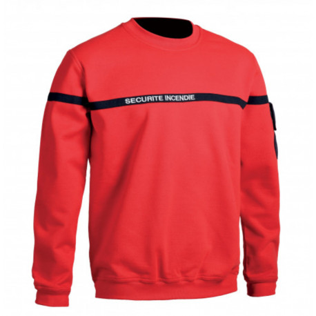 SWEAT SECURITE INCENDIE AVEC BANDE MARINE