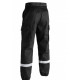 Pantalon F2 Bandes rétro-réfléchissantes noir-TOE