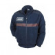 BLOUSON POLAIRE MARINE BANDES BORDEAUX ASVP