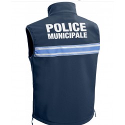 Gilet Softshell sans manches Police Municipale ONE