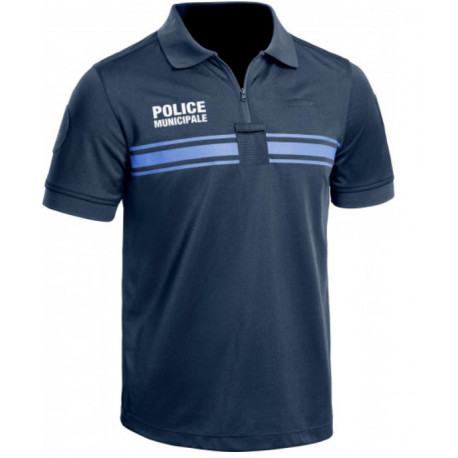 Polo Bleu Police Municipale M. Courtes