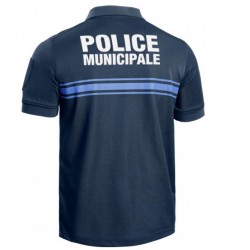 Polo Bleu Police Municipale M. Courtes