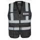 GILET HAUTE VISIBILITE NOIR MULTI POCHE
