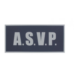 Bandeau sur velcro ASVP rétroréfléchissant 28 X 13 cm DOS