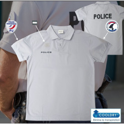 Polo POLICE cooldry anti humidité maille piquée