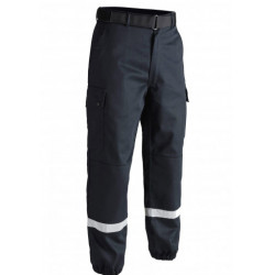 Pantalon sécurité incendie F2 bandes rétro-réfléchissantes beu marine TOE