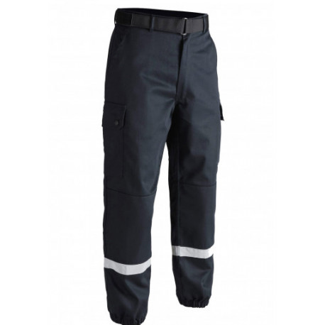 Pantalon sécurité incendie F2 bandes rétro-réfléchissantes beu marine TOE