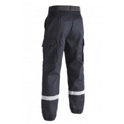 Pantalon sécurité incendie F2 bandes rétro-réfléchissantes beu marine TOE