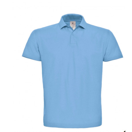 Polo bleu ciel ASVP MC poly coton