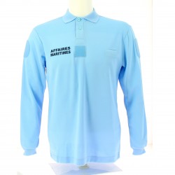 POLO Bleu Ciel M.Longues AFFAIRES MARITIMES