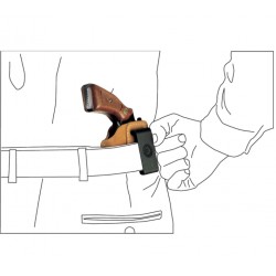 Holster ceinture inside Ambidextre cuir sans patte pour GLOCK 26