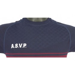 Tee-shirt ASVP AIRFLOW MC bandes bordeaux