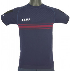 Tee-shirt ASVP AIRFLOW MC bandes bordeaux