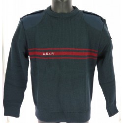 PULL HIVER ASVP BANDE BORDEAUX