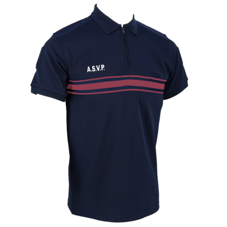 Polo double face ASVP MC B. Bordeaux