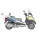 2 bandes latérales bleues 100 x 7 moto