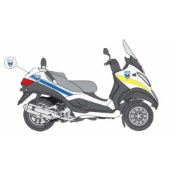2 bandes latérales bleues 100 x 7 moto