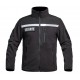 BLOUSON POLAIRE SECURITE NOIR BANDE GRISE