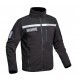 BLOUSON POLAIRE SECURITE NOIR BANDE GRISE