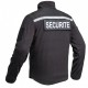 BLOUSON POLAIRE SECURITE NOIR BANDE GRISE