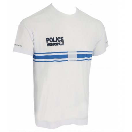 Tee-shirt sans coutures Police Municipale AIRFLOW blanc
