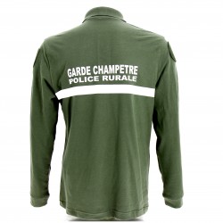 Polo manche longues KAKI Garde Champêtre / Police Rurale Conforme au décret 2023