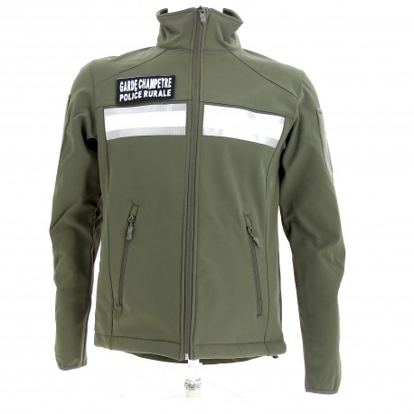 Blouson Softshell kaki GARDE CHAMPETRE / POLICE RURALE