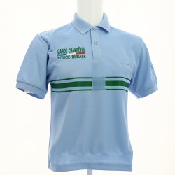 POLOBLEU CIEL M. COURTES BRODERIE POLICE RURALE