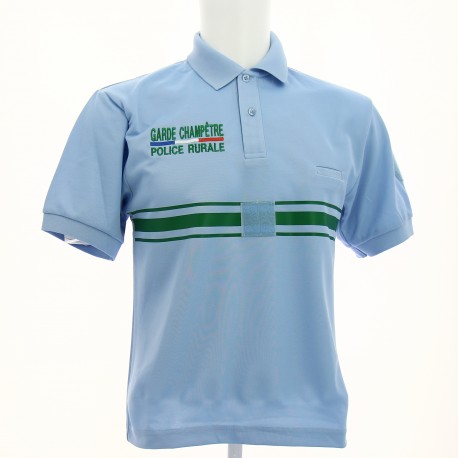 POLOBLEU CIEL M. COURTES BRODERIE POLICE RURALE