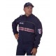 BLOUSON SOFTSHELL MARINE BANDES BORDEAUX ASVP
