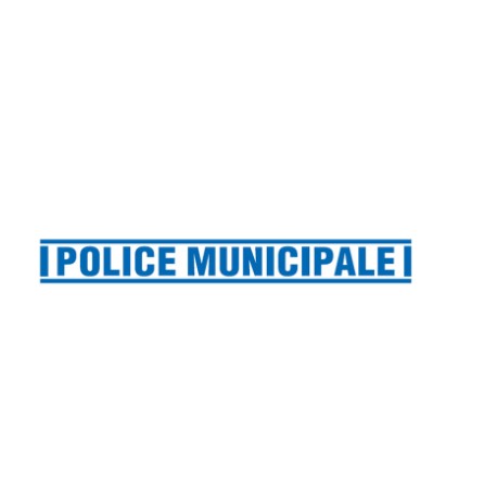 2 bandes latérales avec texte « Police Municipale » 112.5 x 14