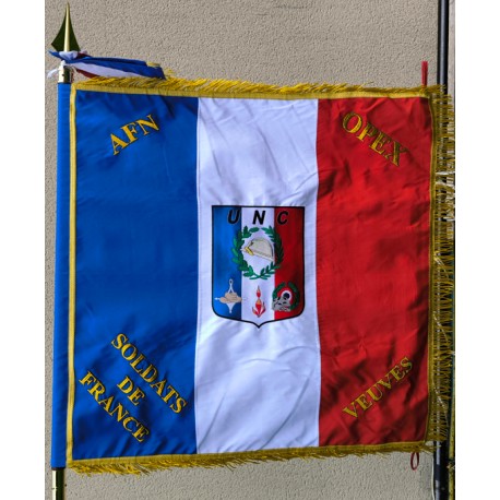 Drapeau Cérémonie et de définé UNC 90 X 90 CM