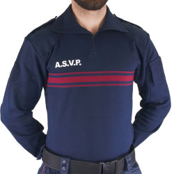CHEMISE F1 POLAIRE ASVP BANDE BORDEAUX