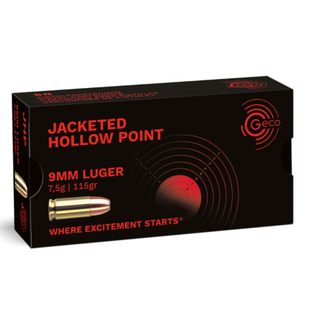 GECO 9mm LUGER Jacketed Hollow Point 7,5g/115gr