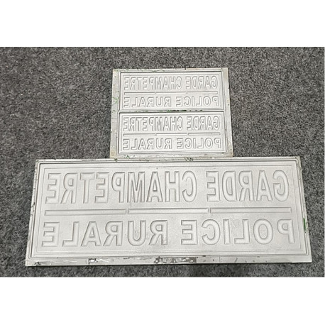 moule metallique pour fabrication patch et bandeaux pvc 3 d