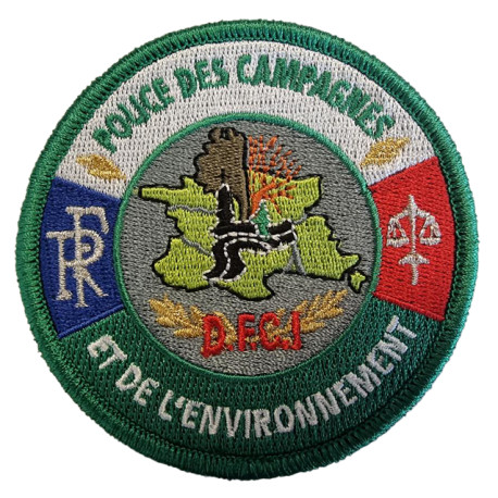 ÉCUSSON BRODÉ POLICE DES CAMPAGNES ET DE L'ENVIRONNEMENT